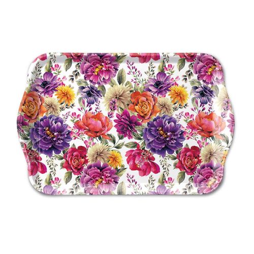 Plateau Rectangulaire Motif Floraison Éclatante
