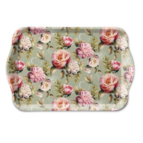 Petit Plateau Rectangulaire Composition De Pivoines