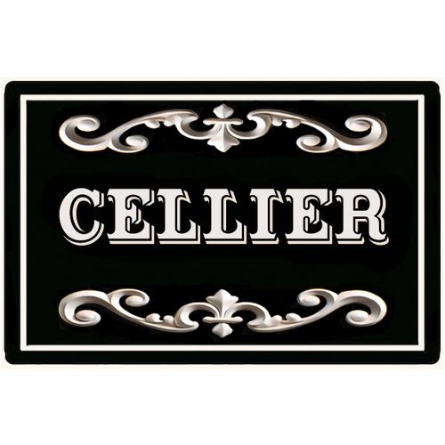 Plaque de porte en métal Cellier