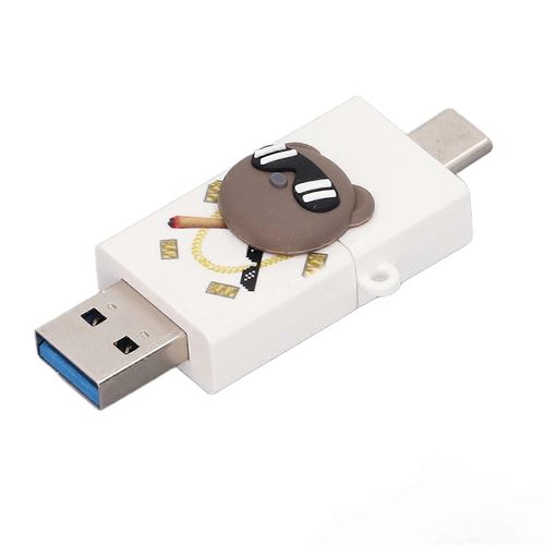 Clé USB mignon dessin animé u disque portable USB3.0 disque flash pour téléphone ordinateur portable PC haut-parleur 128GB ?3.0