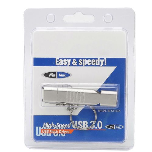 USB3.0 U Disque Autoprotection Antichoc Petit Compact Apparence Simplifiée 2 en 1 Whistle Flash Drive128GB
