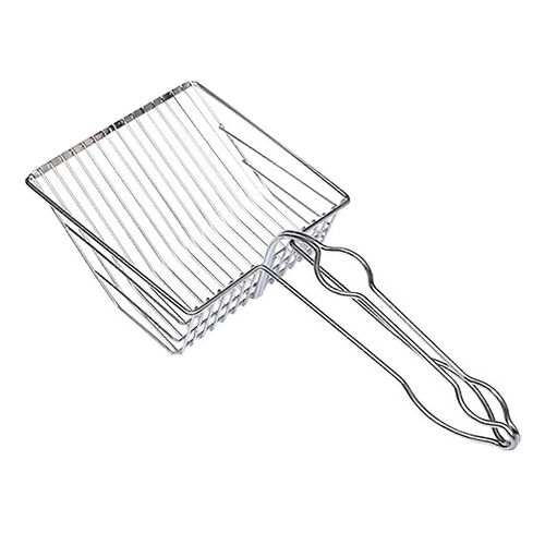 Pelle À Litière Pour Chat En Acier Inoxydable Ergonomique Facile À Nettoyer Pelle À Litière Pour Chat À Mailles Fines Pour Hommes Argent