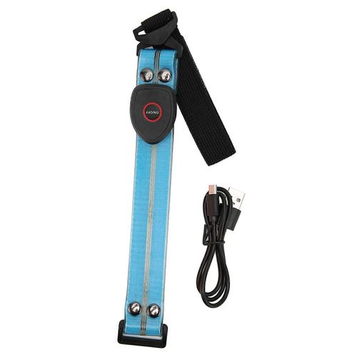 Brassard Led Étanche Rechargeable Nuit De Sécurité S¿Allumer Bande Pour Marcher En Plein Air Courir Bleu