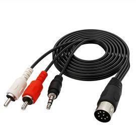 Câble adaptateur audio DIN femelle vers 2 RCA mâle, 5 broches, médailles,  haute qualité, 2019
