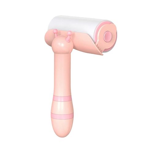 Rouleau De Charpie Forte Adhérence Compact Portable Ergonomique Poignée Pour Animaux De Compagnie Cheveux Rouleau Pour Canapé Vêtements Lit Tapis Petite Abeille Rose