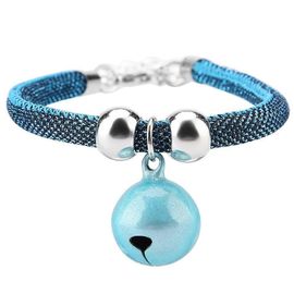 Style Japonais Animaux De Compagnie Collier Nylon Accessoire D¿Approvisionnement Chat Bell Collier W / Chaîne D¿Extension (Bleu)
