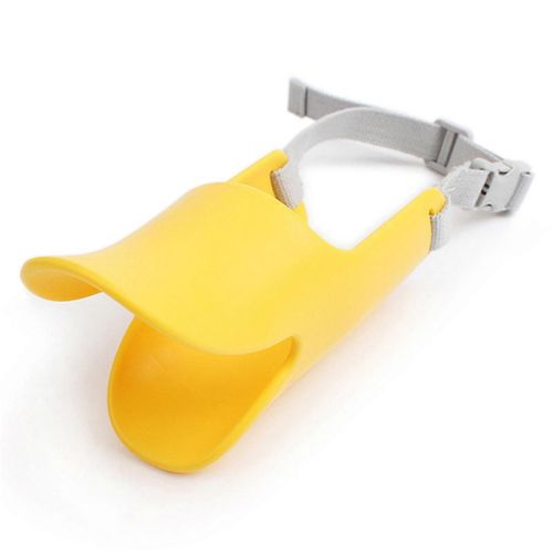 Couvre-Bouche De Chien En Silicone Muselière De Chien Confortable En Forme De Bouche De Canard Anti-Morsure Pour Le Dressage De Chiensyellow M