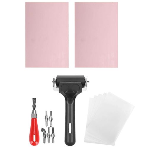 Kit De Sculpture En Caoutchouc Bloc Timbre Fabrication Ensemble Gravure Impression Art Artisanat Avec Outils De Coupe
