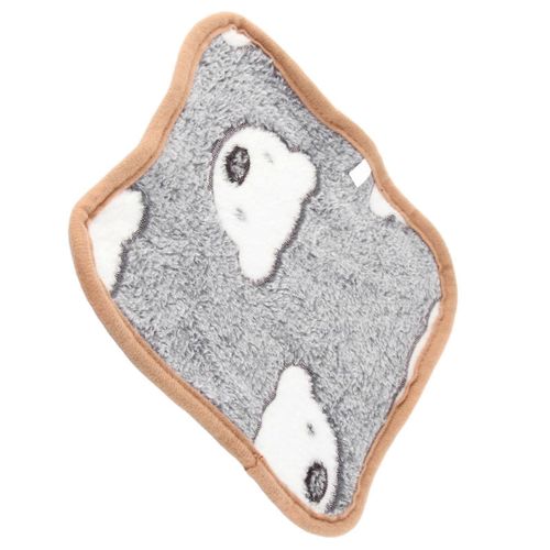 Lait, Velours, Pet Chauffe-Cheveux, Coussin Chauffant Mignon, Doux Confortable Chat Chauffant Tapis Pour Automne Hiver Gris Fond Blanc Tête D¿Ours Xl