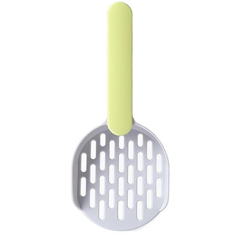 Pelle À Litière Pour Chat Poignée De Lissage Crochet De Suspension En Plastique Robuste Facile À Nettoyer Chaton Lève-Caca Pour Bac À Litière À La Maison Gris Et Vert