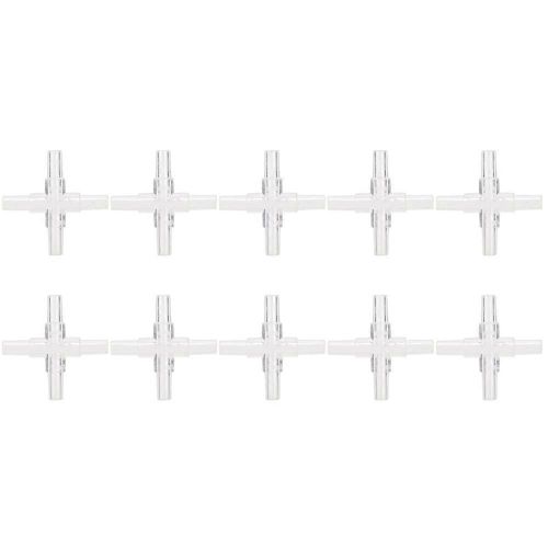 10pcs Soft Hose 4 Way Connecteur Aquarium Splitter Fish Tank Joint Air Pump Adapter