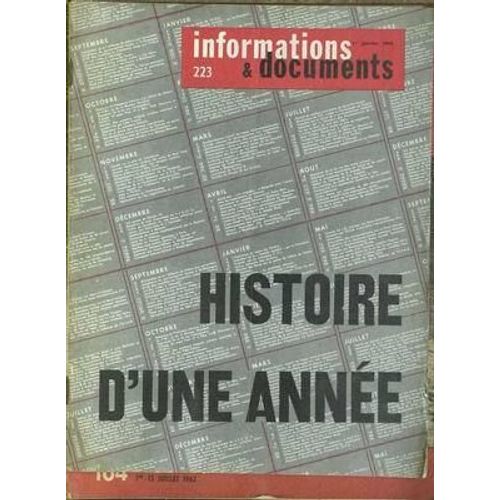 Informations Et Documents N° 223 Du 01/06/1966