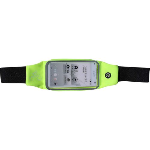 Ceinture De Running Pour Nokia 2.1, Accessoire De Fitness, Le Sport, Le Vélo, Sacoche Ventre Avec Deux Espaces De Rangement, Écouteurs Neon L Jaune