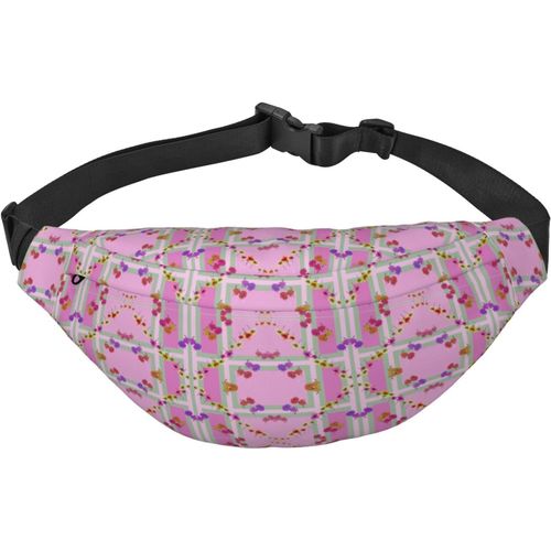 Blooming Roses Sac Banane Imperméable Pour Femme Avec Ceinture Réglable Pour Voyage, Shopping, Cyclisme, Course À Pied, Fleur Rectangulaire, Taille Unique