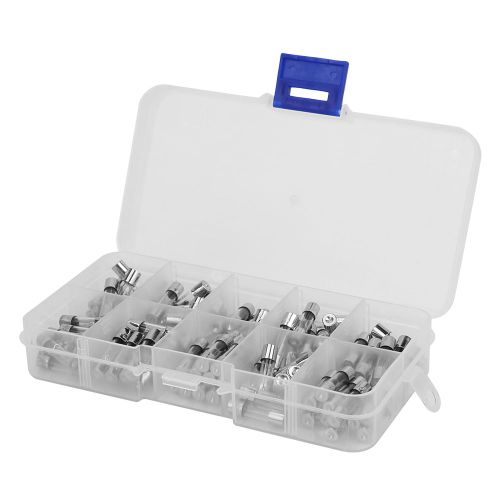 Kit de fusibles universels en Tube de verre, 100 pièces, 0-250V, 5x20mm, ensemble d'accessoires 0,2a 20A