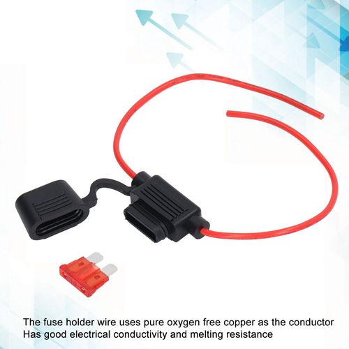 10 jeux de porte-fusibles en ligne, résistance à la fusion, câblage facile, porte-fusible étanche avec fusible 18AWG, 10A