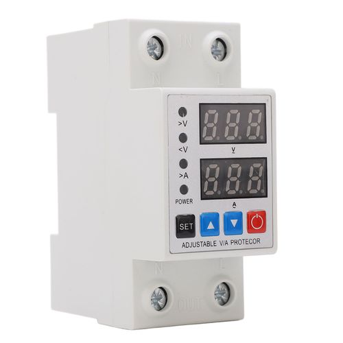Dispositif de protection contre les surintensités et les sous-tensions, réglage du parafoudre à double affichage, 40A 240V-300V