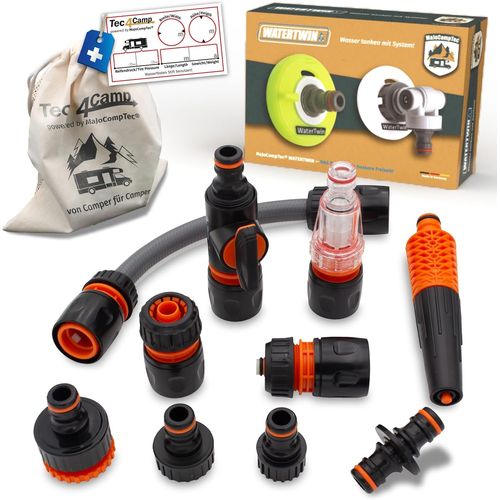 MONDODIGITALE-Connect-30 Kit De Filtre À Eau Pour Camping-Car-Embout De Remplissage D'Eau Pour Caravane-Accessoires Pour Bouchon De Réservoir-Raccord De Tuyau Compatible Avec Gardena (Kit De
