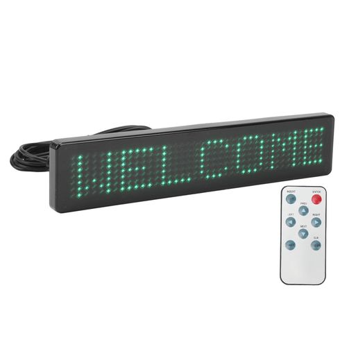 Panneau matriciel LED avec télécommande, panneau LED défilant Programmable pour magasin, voiture, Bar, hôtel, Z741G, vert