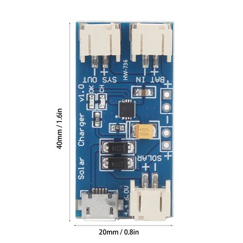 Mini panneau de charge solaire, batterie au Lithium, Module de charge USB CN3065 500mA DC 4.4-6V