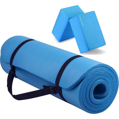 Tapis De Yoga Multi-U Extra Épais De 1,27 Cm Haute Densité Anti-Déchirure Avec Sangle De Transport Et Blocs De Yoga En Option Plusieurs Couleurs