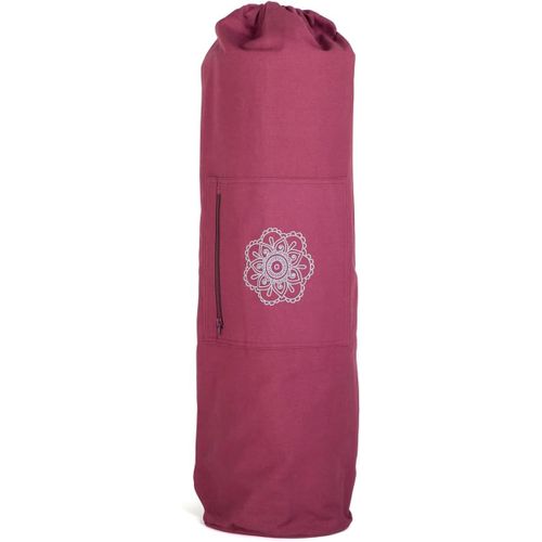 Surya Bag Grand Sac De Yoga En Coton, Pour Tapis En Laine Vierge, Format Xl, Avec Motif Mandala, Aubergine