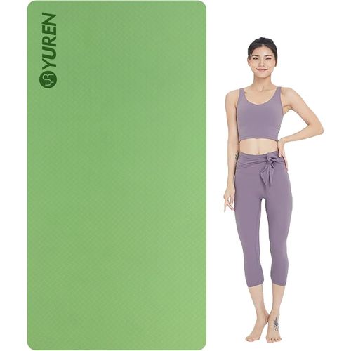 Tapis Yoga Antidérapant Tapis Sport 195×90cm 10mm Tpe Epais Tapis Gym Pour Yoga Cardio Fitness Avec Sangle Et Sac