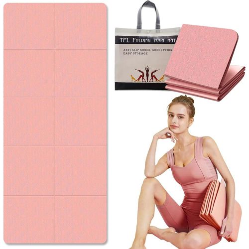 Tapis De Yoga De Voyage, 183x61cm Tapis Yoga Antidérapant Et Pliable, Sport Anti-Déchirure Tapis Pour Pilâtes, Gym, Aérobic, Stretching, Entraînement