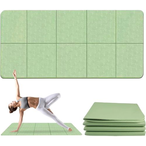 Tapis De Yoga Antidérapant Pliable Épais,183*61*0.4cm Portable Léger Tapis De Gym Pilates,Tapis De Yoga Pliable,Tapis Yoga Antidérapant Et Epais Pour Voyages(Ne Convient Pas Aux Exercices Intenses)