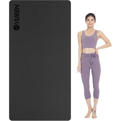 Tapis Yoga Antidérapant Tapis Sport 195×90cm 10mm Tpe Epais Tapis Gym Pour Yoga Cardio Fitness Avec Sangle Et Sac
