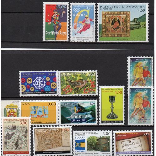 Andorre Timbres Année Complète 1998