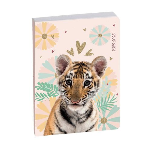 Agenda Scolaire - 2024/2025 - 1 Page Par Jour - Tigre - 12x17cm - Funny Pets