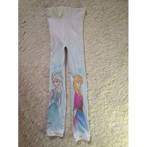 Legging Fille Disney Anna &amp Elsa Reine Des Neiges Taille 3/4 Ans Idée Cadeau