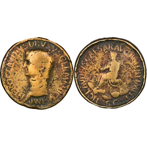 Rome - Sesterce - Neron Drusus - 50 Ad - Claude Assis, Armes Et Globe - Tres Rare - Ric.109 - 25-298