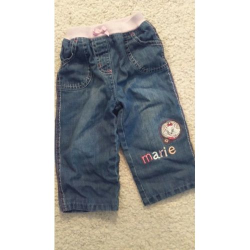 Joli Jean Souple Bébé Fille Disney Marie Aristochats Taille 6/9 Mois Idée Cadeau