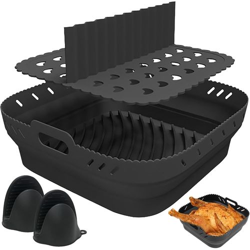 MONDODIGITALE-Moule En Silicone Pour Friteuse À Air Chaud Accessoires Pour Friteuse À Air Moule En Silicone Avec Séparateurs Compatible Avec Ninja Cosori Princess Friteuse À Air