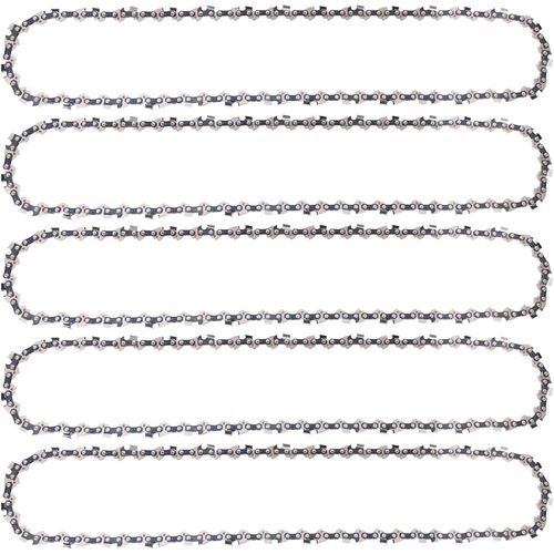 MONDODIGITALE-Lot De 5 Chaînes De Tronçonneuse Avec 62 Maillons Pour Tronçonneuse Bosch Ake45S, Dolmar Es-184, Es-184 Tlc, Makita Uc4550A, Uc4551A, Greenworks Gd80Cs50 Et Plus Encore