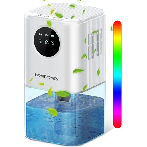 MONDODIGITALE-Deshumidificateur D Air Anti Moisissure, [1700Ml/60 Oz] Deshumidificateur D Air,Avec Lumière Led 7 Couleurs, Minuterie 8/12/24H,Portable Et Silencieux, Pour Maison,Chambre,Moisissures,B