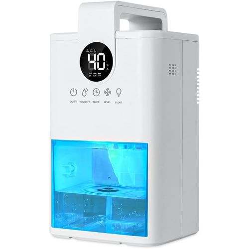 MONDODIGITALE-Déshumidificateur 1000Ml, Electrique Déshumidificateurs Silencieux Maison Avec Écran, Lumières À 7 Couleurs, Arrêt Automatique, Pour Chambre À Coucher, Salle De Bain, Sous-Sol, Placard