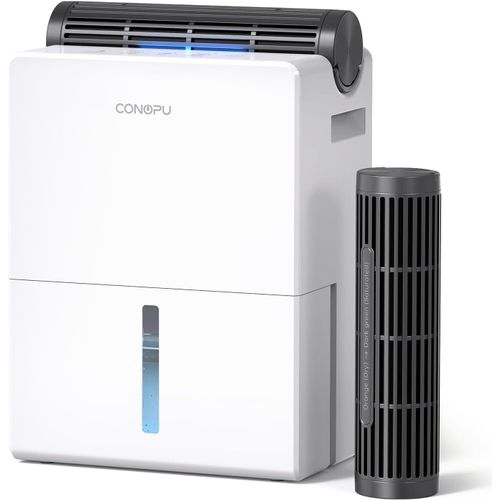 MONDODIGITALE-Deshumidificateur D Air, 2700Ml Déshumidificateur Maison, Puissant Et Silencieux, 800Ml/Jour, Idéal Pour Pièces Jusqu'À 20 M², Mode Nuit, Timer, Dégivrage Automatique