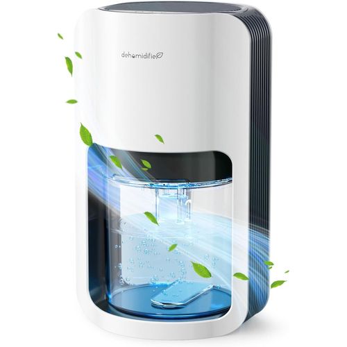 MONDODIGITALE-Deshumidificateur D'Air 1200Ml, Electrique Avec 7 Lumières Led, Dégivrage Automatique, Silencieux, Portable, Blanc, Mode Automatique, Pour Maison, Chambre, Bain, 15 M²