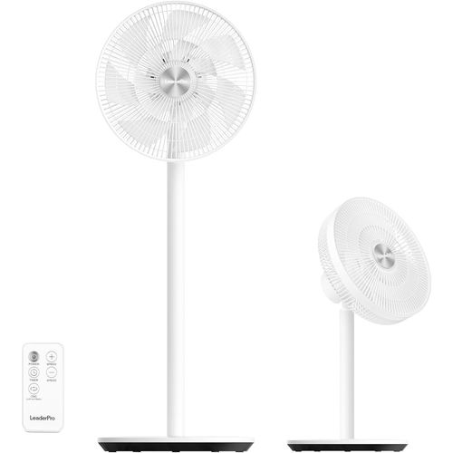 MONDODIGITALE-Dc Moteur Ventilateur Sur Pied Silencieux Avec Télécommande, 12.8Db Réglable En Hauteur 61.5-95Cm, Oscillation Automatique, Fonction De Timing, 8 Vitesses