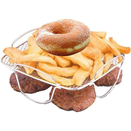 MONDODIGITALE-Support De Friteuse À Air En Acier Inoxydable 304-Compatible Avec Friteuse À Air-Pour Déshydrater Les Fruits Et La Viande-Barbecue À Vapeur-Compatible Avec Différents Types De Cuisinièr
