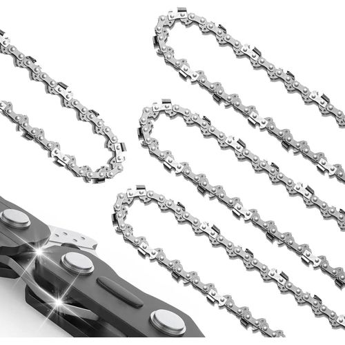 MONDODIGITALE-4 Pièces Chaîne De Tronçonneuse 4 Pouces, Pas 1/4 1,1 Mm Longueur 18 Cm 28 Connexions De Guidage Chaîne De Mini Tronçonneuse Pour Mini Tronçonneuse À Main 4 Pouces