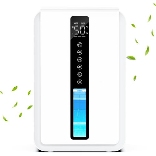 MONDODIGITALE-Déshumidificateur Électrique Silencieux À Basse Consommation, 2500Ml Déshumidificateur Avec Arrêt Et Dégivrage Automatique, 3 Niveaux, Minuterie 48H, Lumières Couleurs, Contre Humidité