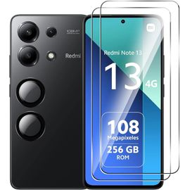 [2 Pièces] Verre Trempé Pour Xiaomi Redmi Note 13 4g+[2 Pièces] Caméra Arrière Protecteur,Dureté 9h-Sans Bulles D'air-Anti Rayures Film Protection Écran.[Trempe7059]