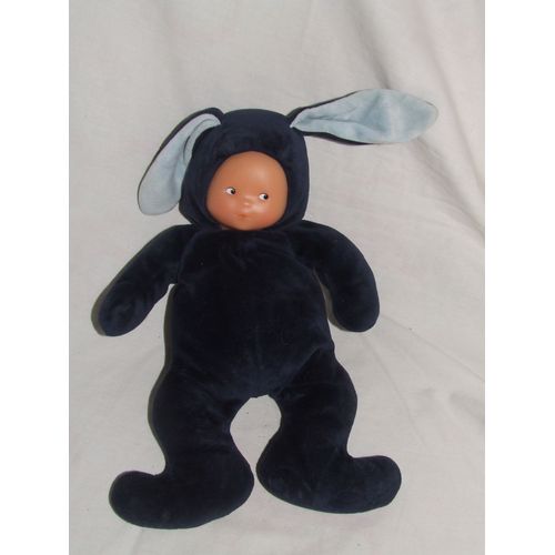 POUPEE LAPIN COROLLE TISSU CHIFFON BLEU MARINE 33 cm