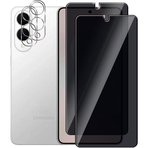 Verre Trempé Anti-Espion Pour Samsung Galaxy S25 Edge, 2 Pièces Film Protection Écran Et 2 Pièces Caméra Arrière Protecteur, 9h Dureté, Hd, Anti-Rayures, Sans Bulles, Facile À Inst[Trempe7551]