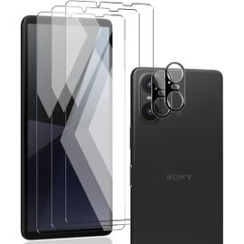 3+2 Pièces Verre Trempé Protection D'écran Et Caméra Arrière Protecteur Pour Sony Xperia 10 Vi. Anti-Rayures Film 9h Dureté Vitre Protecteurs, Hd Clair Protège Écran[Trempe9698]
