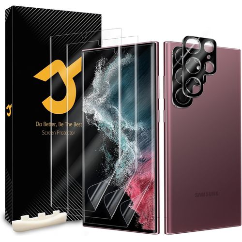 2+2 Pièces Pour Protection Écran Samsung Galaxy S22 Ultra, Epu Protection Ecran, Verre Trempé Pour S22 Ultra D'objectif, Autoguérison, Sans Bulles, Facile À Installer, Ultra-Hd[Trempe8560]